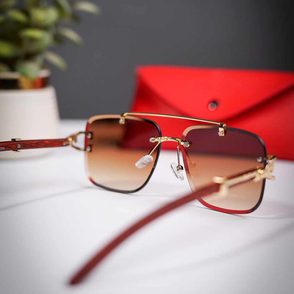 Luxury rimless sunglasses