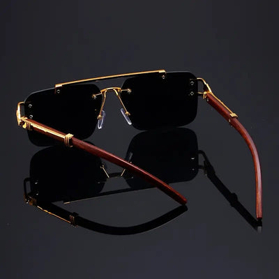 Luxury rimless sunglasses