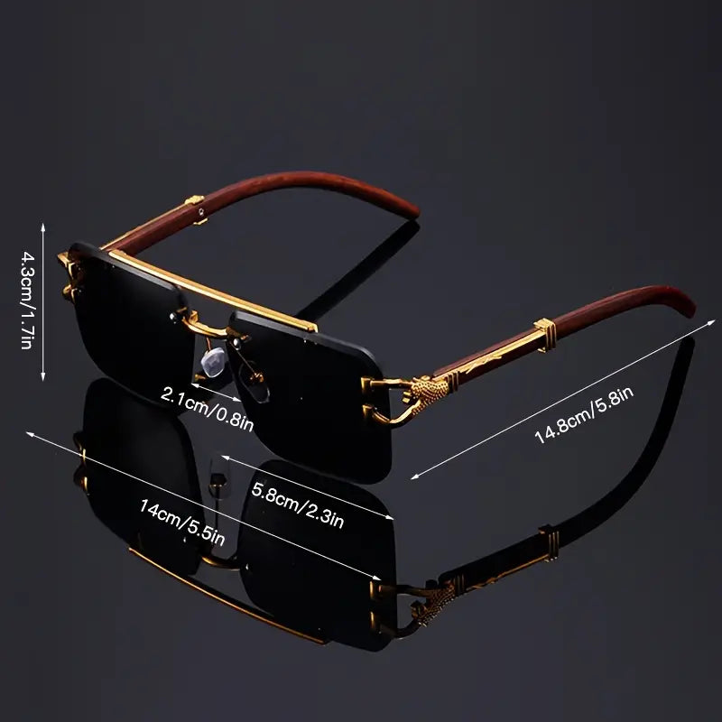 Luxury rimless sunglasses