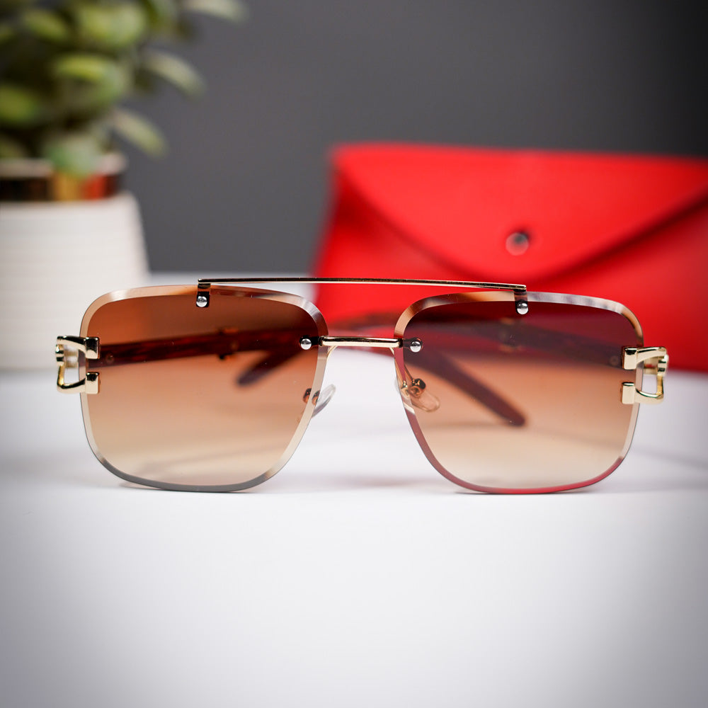 Luxury rimless sunglasses