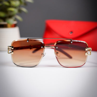 Luxury rimless sunglasses