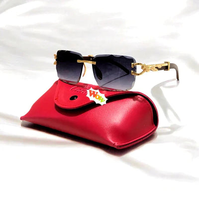 Rimeless Wood Sun Glasses A+ Quality