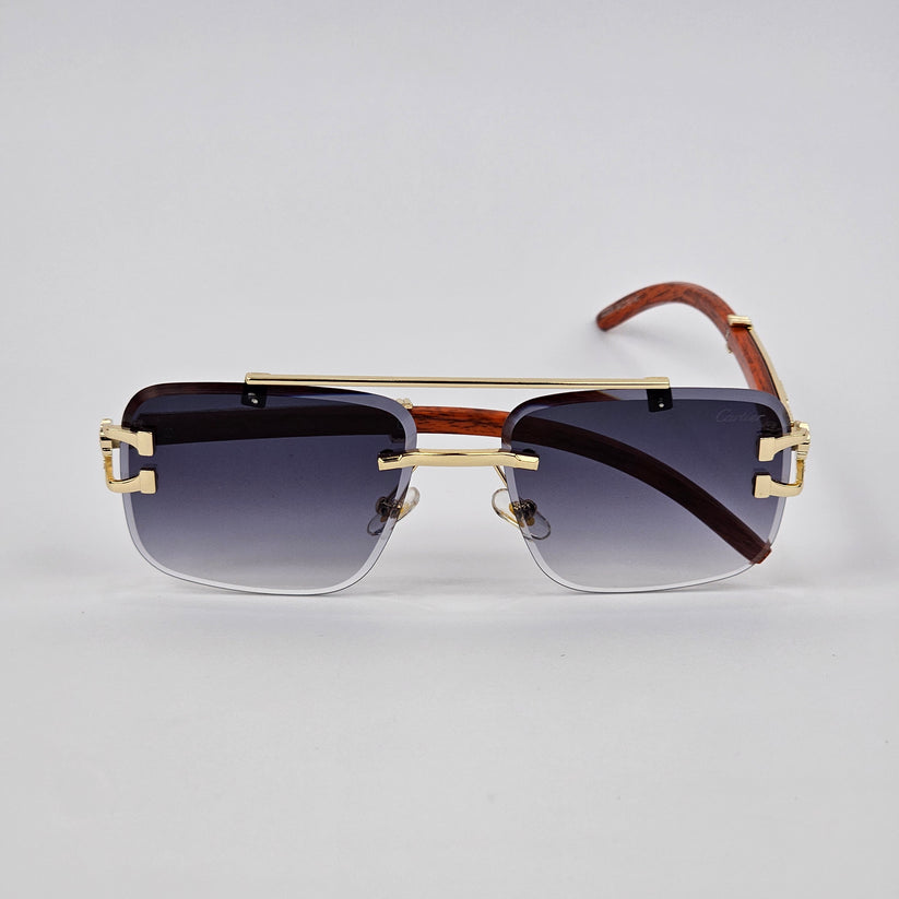 Luxury rimless sunglasses