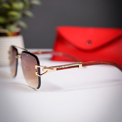 Luxury rimless sunglasses
