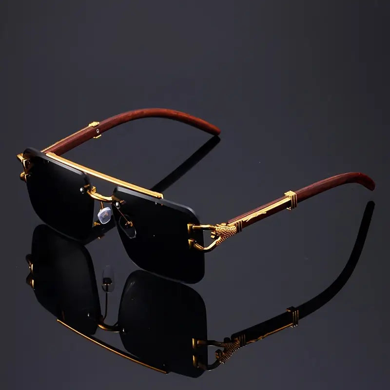 Luxury rimless sunglasses