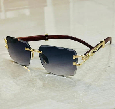 Rimeless Wood Sun Glasses A+ Quality