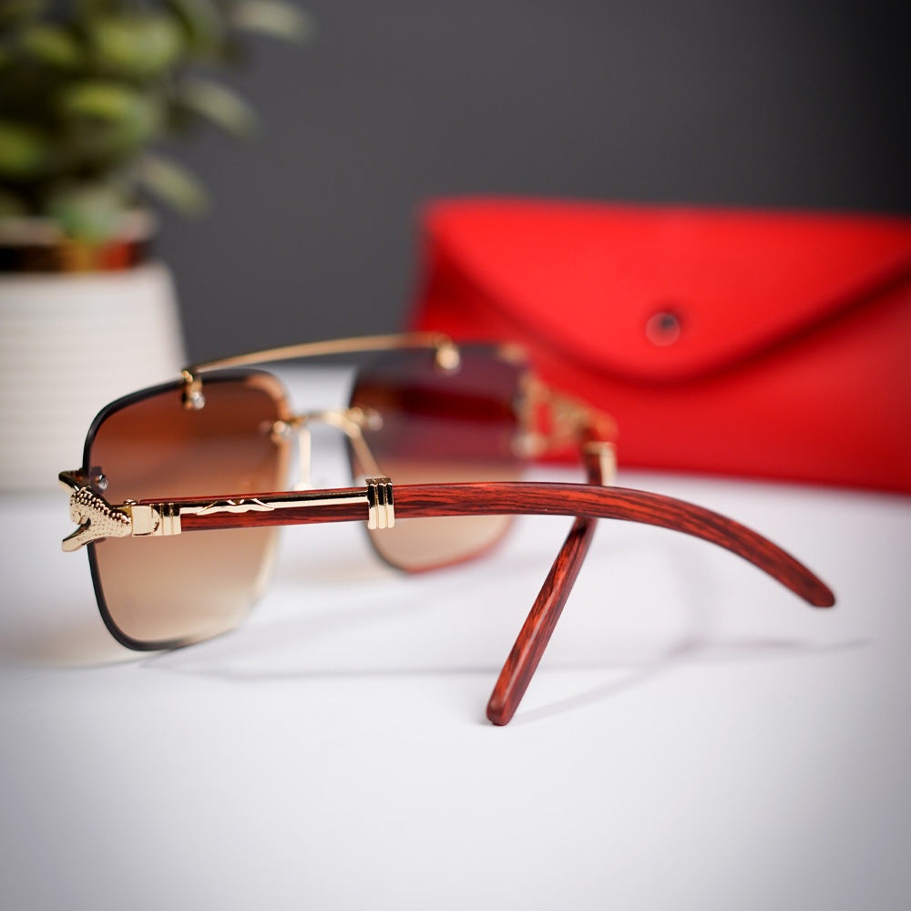 Luxury rimless sunglasses