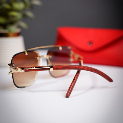 Luxury rimless sunglasses