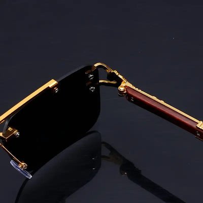 Luxury rimless sunglasses