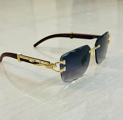 Rimeless Wood Sun Glasses A+ Quality