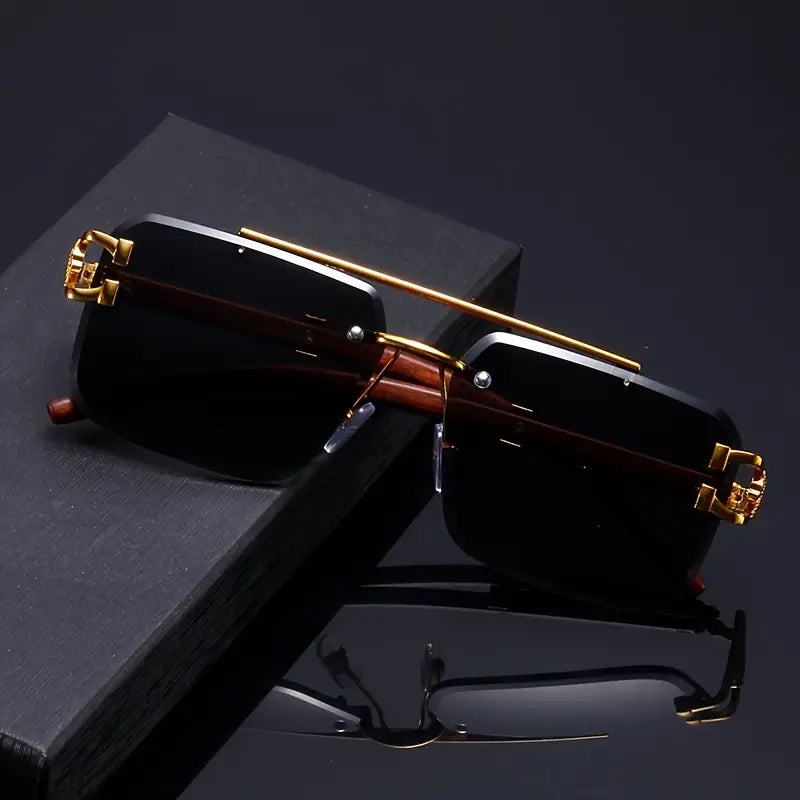 Luxury rimless sunglasses